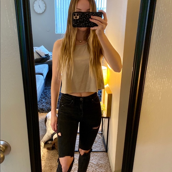 Faux Suede Crop Top - Picture 3 of 3